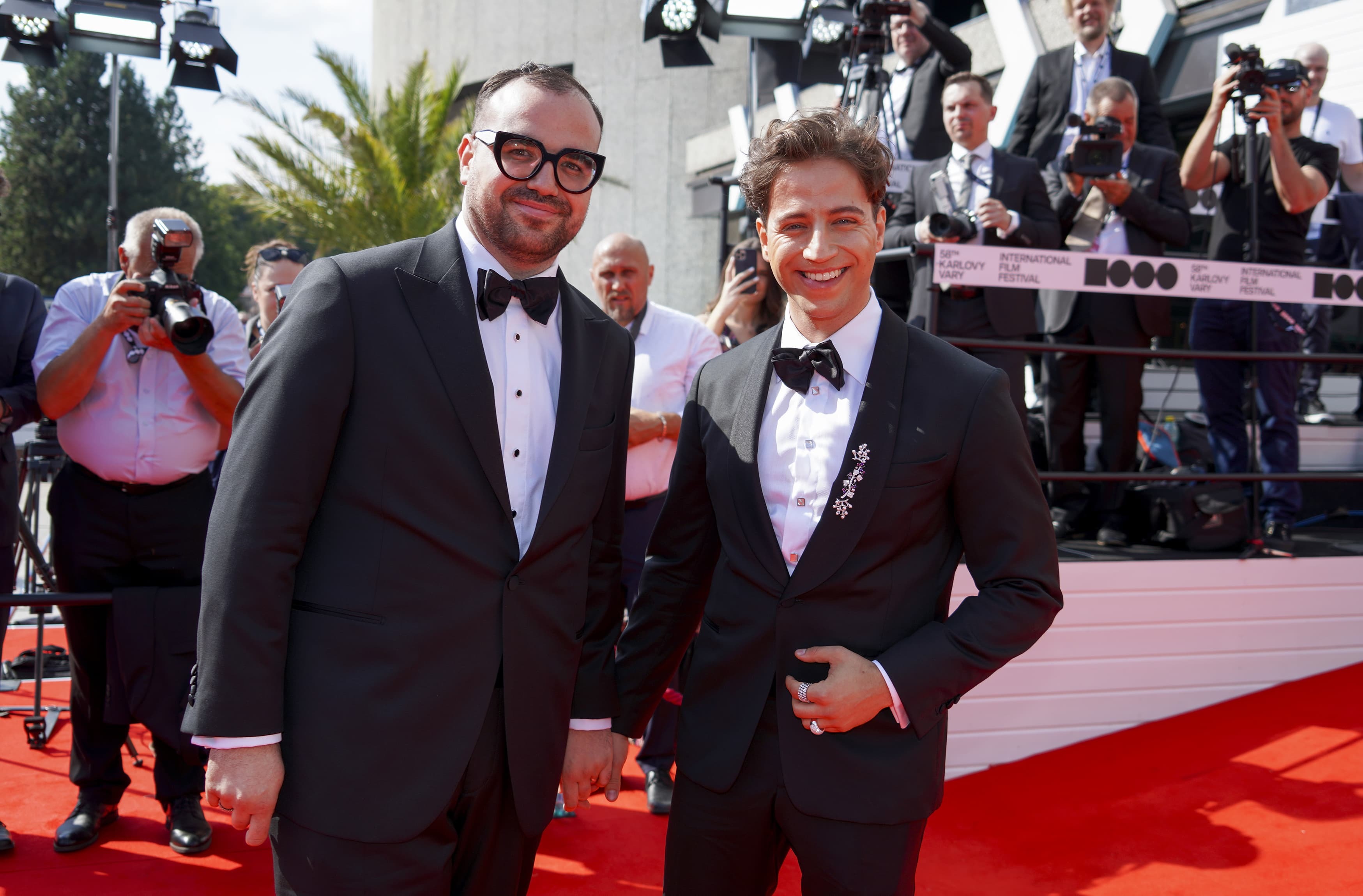 The Peroutka couple - both in GALARD tuxedos.